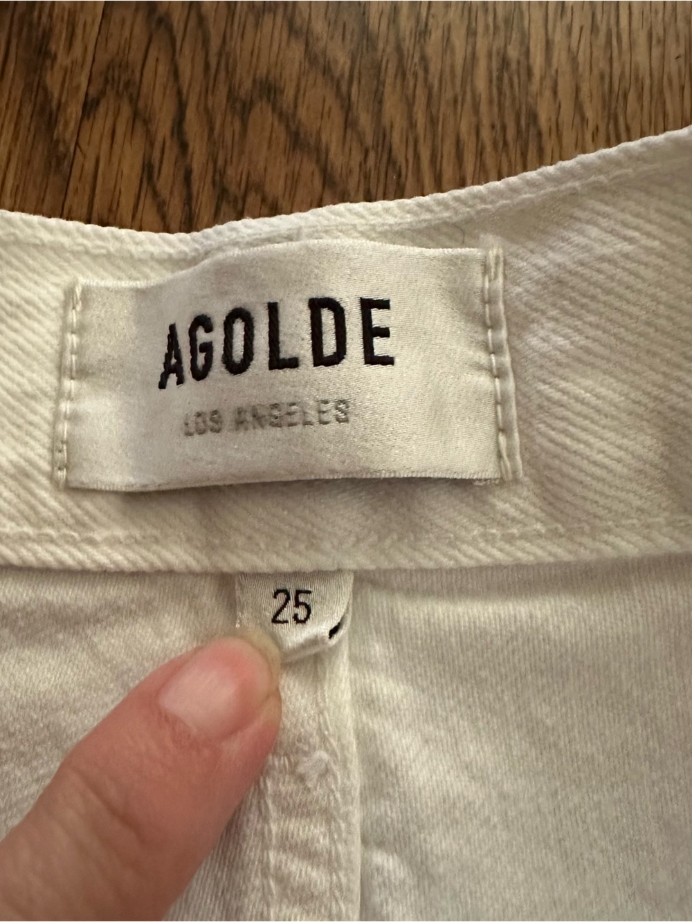 Agolde White High-Rise Jeans size 25 90’s crop cotton straight cut denim summer - Picture 3 of 7